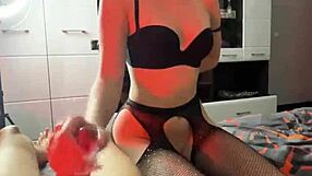 Suck That Dick In Stockings While Getting Fingered Hard!