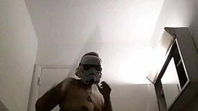 danyza plays storm trooper with bbw lesbian assfucking homemade fun