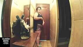 Fucking Fat Spanish Pornstar Between Walls, Blowjob And Cumshot On Ass And Pussy