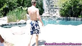 teens throating and fucking at party