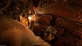 Karen rides Arthur's dick in this RDR2 porn scene