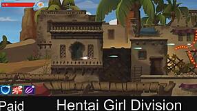 Hentai girl division neko in anime action
