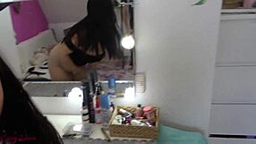 Stepbrother bangs stepsister hard during makeup for wild facial