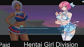Hentai girl division neko in anime action