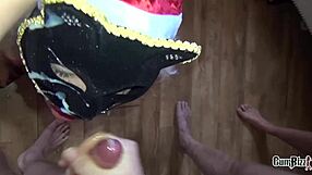 Teen Xmas babe gets a lot of facial gifts