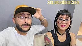 Gyönyörű tetovált csaj elképesztő mélytorkos debütálással indítja pornókarrierjét