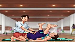 Summertime Saga - Prsatá milfka dává lekci v posilovně