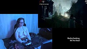 Naked Alan Wake play through part 5 with big natural tits