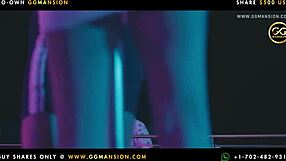 dildo drives wild action between brunette and blonde lesbians