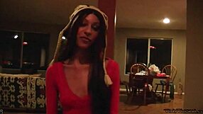 Tiny Trisha bends over for interracial hardcore fucking.