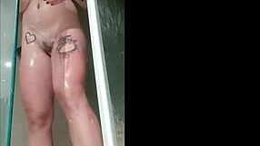 Brunette teen Ela gets naughty in the bath and shows her assets