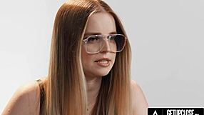 close-up of codi vore's huge natural tits in intense orgasm