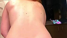 trying out anal with different sized dildos.