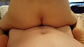 Super wet Asian wife intensely rides husband to cum. She cums hard.