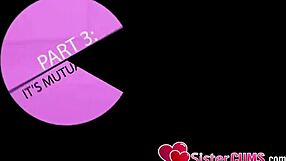 This naughty teen makes her stepsister cum in fantasy