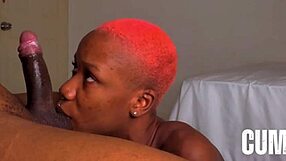 Slim Ebony Seduces with Deepthroat After Club