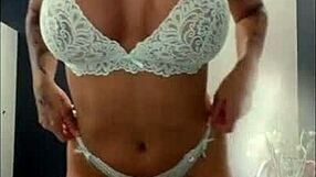 Almost got caught by the officer with big tits out!