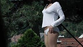 attractive babe gets buttfucked doggystyle for facial