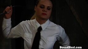 no escape from whipping her chained body