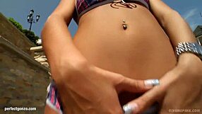 Sabina Blue fingers herself alone in masturbation fun.