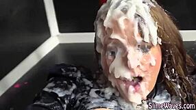 Bukkake Babe Rubs Cunt, Craving More Cumshots in Heels?