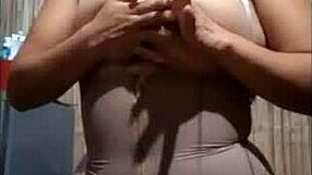 Stepsister's delicious fantasy: masturbating in apartment, fantasizing about sex with visitors