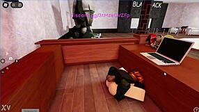 Ragazza traditrice di Roblox sbattuta da un grosso cazzo nero