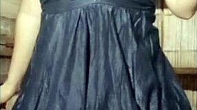 Stepsister's delicious fantasy: masturbating in apartment, fantasizing about sex with visitors