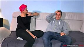 What’s with this crazy pink hair MILF taking random dick off the street?