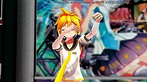 Anime hentai scene where characters go bananas with food