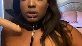 Lexo Butterfly sucks that cock off the wall, spitting and submissive