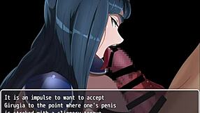 the hero gets dominated and the girls play with his monster cock in villainess quest part 5