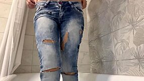 Showering in wet clothes feels so naughty and thrilling