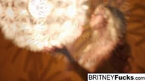 look at this sexy blonde teasing her big tits in retro style solo.