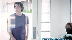 wow, teen fingering stepmom's pussy like crazy!