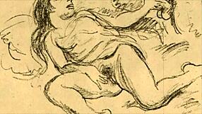 vintage erotic illustrations from a retro cartoon collection. a unique glimpse into antique anime art.