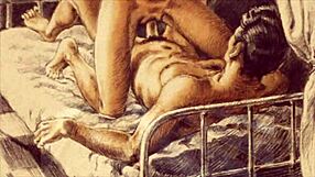 vintage erotic illustrations from a retro cartoon collection. a unique glimpse into antique anime art.