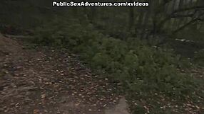 Girl masturbating cock in the alley, wanna watch?