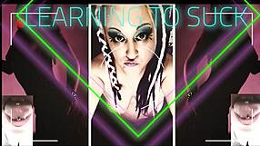 Horny stepsister teaches you how to suck cock