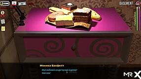 Fashion business leg massage with breasts in 3d anime game