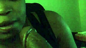 Ebony Sloppy Head On Big Black Cock!