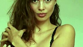 columbian milf calypso muse poses in black lingerie showing perfect body