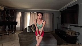 Watch this solo slut in piss desperation wetting her pants with big ahegao eyes