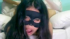 I feel tortured by my friend's giant dildo in my pussy.