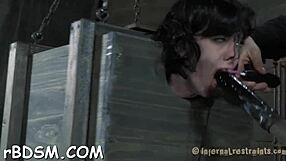 Hottie In Latex Dress Punished Blowjob BDSM Garage