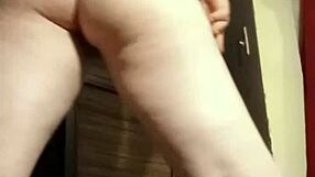 Busty camgirl fingers her big ass intensely while horny friend watches