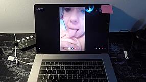 Spanish milf fucks fan on webcam