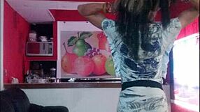 Beautiful transsexual solo performance