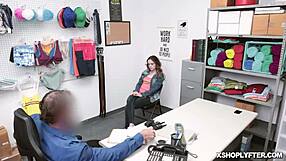 Shoplifter Lily Glee Moans Loudly During Hard Fucking