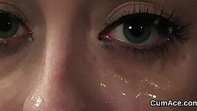 hot peach enjoys a refreshing facial treatment with cream